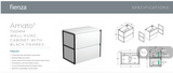 Fienza VAN75BWF Vanessa Amato 750 Satin White Wall-Hung Vanity Matte Black Frames - Vanity Units