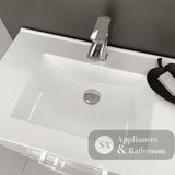 Fienza VAN75FL Vanessa Fingerpull Gloss White 750 Wall-Hung Vanity Left Drawers - Vanity Units