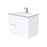 Fienza VAN75FL Vanessa Fingerpull Gloss White 750 Wall-Hung Vanity Left Drawers - Vanity Units