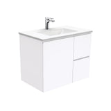 Fienza VAN75FR Vanessa Fingerpull Gloss White 750 Wall-Hung Vanity Right Drawers - Vanity Units