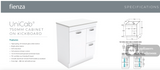 Fienza VAN75NKWL Vanessa Unicab 750 Vanity On Kickboard - Vanity Units