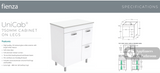 Fienza VAN75NLWL Vanessa Unicab 750 Vanity On Legs - Vanity Units