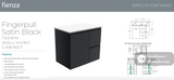 Fienza VAN75ZBR Vanessa Fingerpull Satin Black 750 Wall-Hung Vanity Right Drawers - Vanity Units