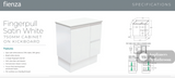 Fienza VAN75ZKR Vanessa Fingerpull Satin White 750 Vanity on Kickboard Right Drawers - Vanity Units