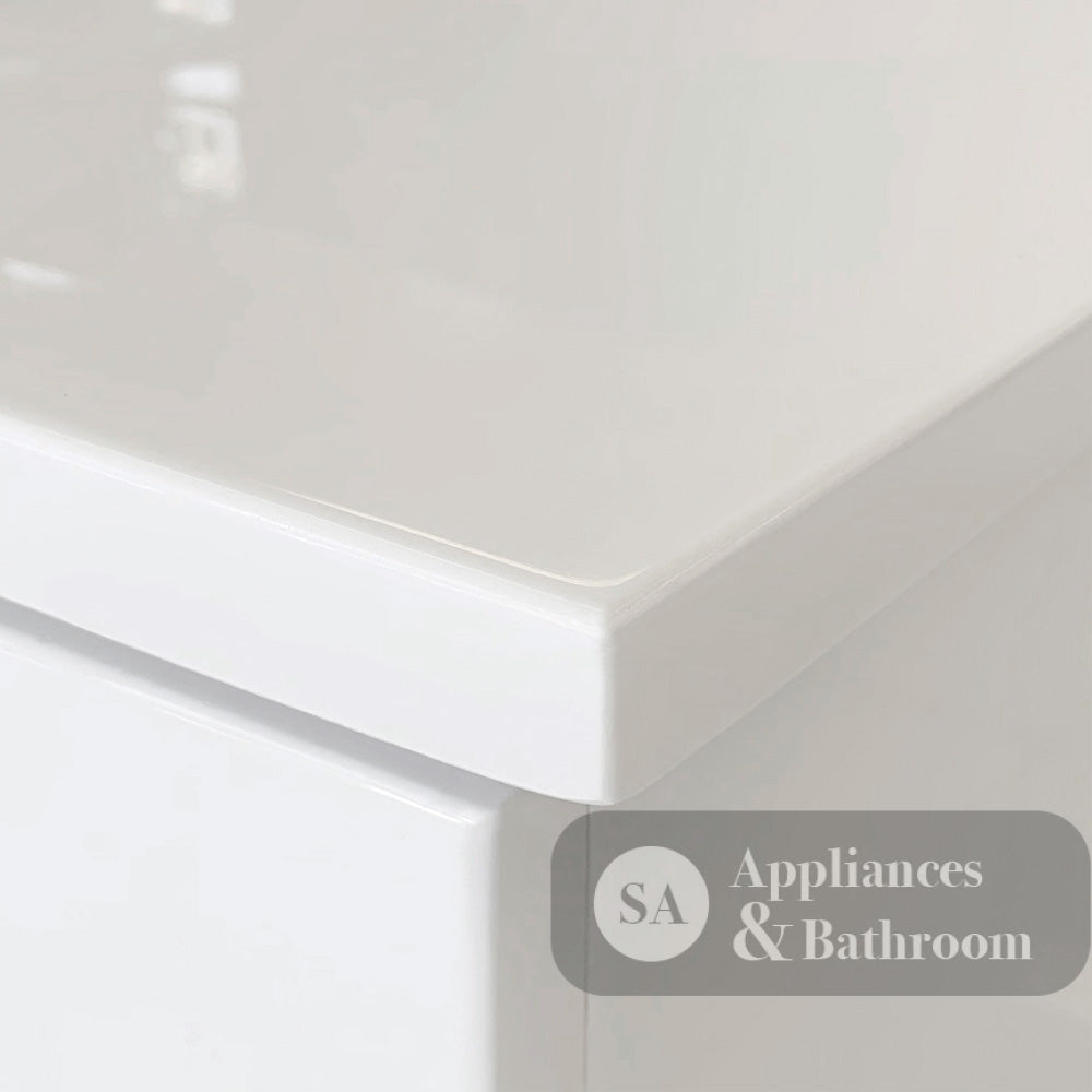 Fienza VAN75ZL Vanessa Fingerpull Satin White 750 Wall-Hung Vanity Left Drawers - Vanity Units