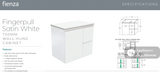 Fienza VAN75ZR Vanessa Fingerpull Satin White 750 Wall-Hung Vanity Right Drawers - Vanity Units