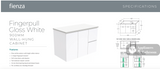 Fienza VAN90FR Vanessa Fingerpull Gloss White 900 Wall Hung Vanity Right Drawers - Vanity Units