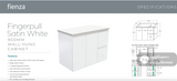 Fienza VAN90ZL Vanessa Fingerpull Satin White 900 Wall Hung Vanity Left Drawers - Vanity Units