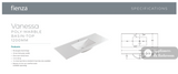 Fienza Vanessa VAN120C 1200mm Fingerpull Vanity on Kickboard White - Vanity Units