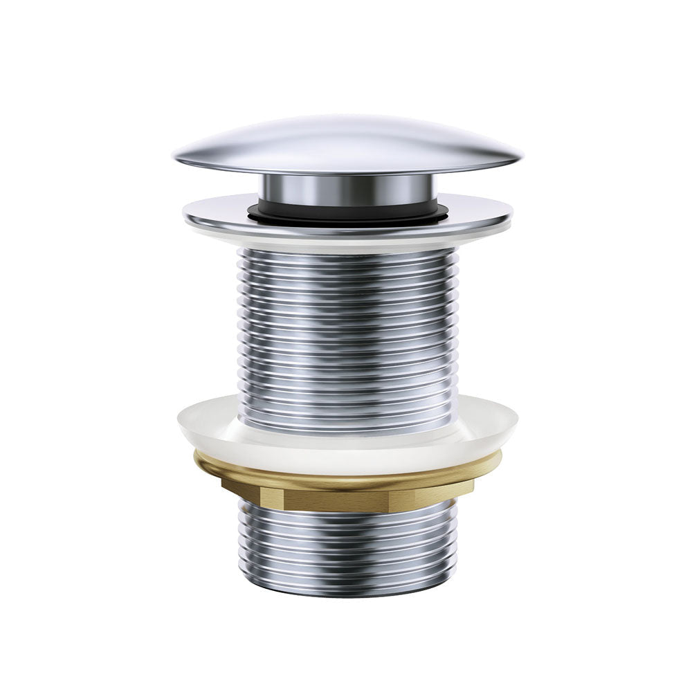 Fienza WAS59 Pop-Up 32mm Non-Overflow Basin Waste Chrome Ceramic Cap - Basin Pop up Waste