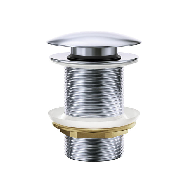 Fienza WAS59 Pop-Up 32mm Non-Overflow Basin Waste Chrome Ceramic Cap - Basin Pop up Waste