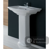 Fienza Washington Pedestal Basin 1 Taphole - Gloss White - Freestanding Basins