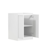Otti LA-1300-BOHW-MW Hampshire Laundry Cabinet, 1300mm, White / Matte White Top
