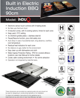 Kleenmaid iNDUQ9032 iNDUQ 90cm Built in Electric Induction BBQ