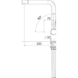 Franke TA7610MB Active L-Shape Mixer Tap, Matt Black