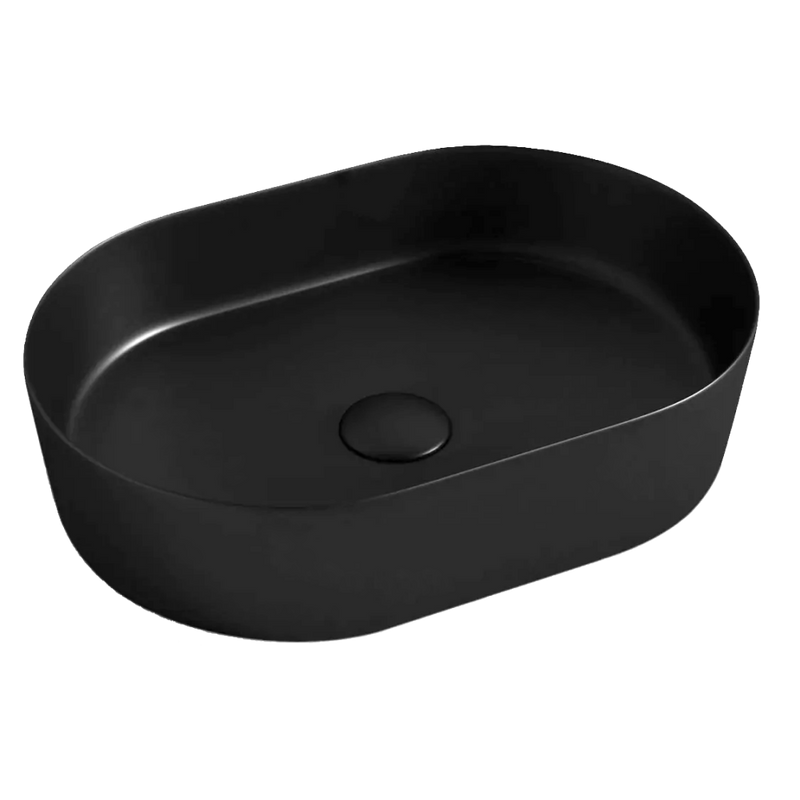 Innova B - 5537Mb Above Counter Oval Ceramic Vessel Basin Matte Black - Special Order Basins