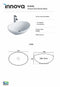 Innova B4133 410Mm Above Counter Oval Vessel Basin White - Special Order Basins