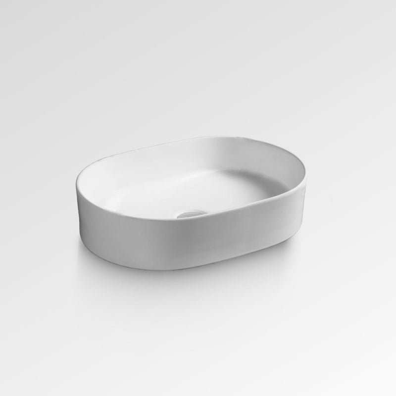 Innova B5537 Above Counter Oval Ceramic Vessel Basin Gloss White - Special Order Basins