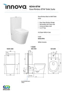 Innova Kovabtw Kova Rimless Back To Wall Toilet Suite - Special Order Toilets
