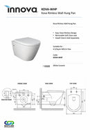 Innova Kovawhp Kova Rimless Wall Hung Pan - Special Order Toilets