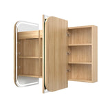 Otti LED-SSQ1275WL-VP LED Newport 1200mm Woodland Oak Shaving Cabinet