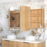 Otti LED-SSQ1575WL-VP LED Newport 1500x750mm Woodland Oak Shaving Cabinet