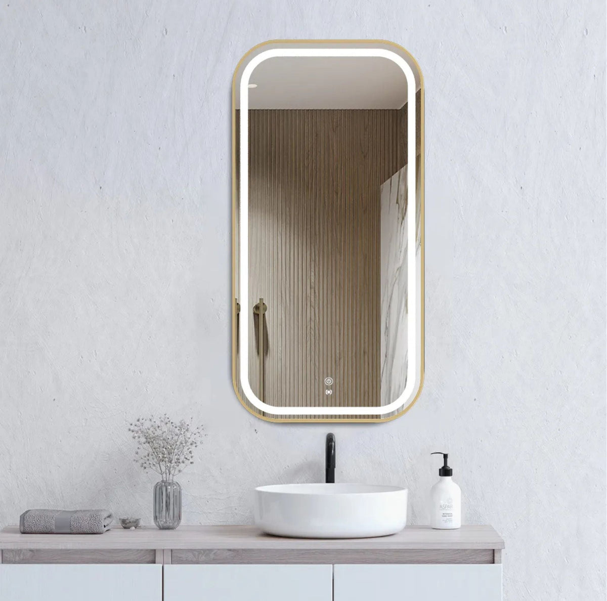 Otti LED-SQ9045N LED Newport 900x450mm Soft Square Tuffi Mirror