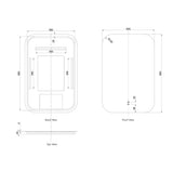 Otti LED-SQ9060 LED Newport 900x600mm Tuffi Mirror