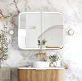 Otti LED-SSQ9075WL-VP LED Newport 900x750mm Woodland Oak Shaving Cabinet
