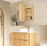 Otti LED-SSQ9075N-VP LED Newport 900x750mm Natural Oak Shaving Cabinet
