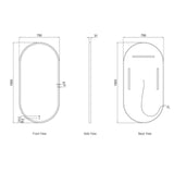 Otti LED-OV1575 LED Noosa 1500 × 750 mm Tuffi Mirror