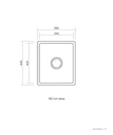 Seima 191330 Leto 340 Single Bowl Sink, Stainless Steel