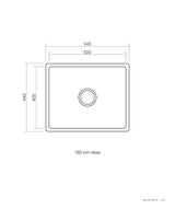Seima 191333 Leto 500 Single Bowl Sink, Stainless Steel