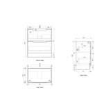 Aulic 750mm Lovina Floorstanding Vanity with Solid Surface Top Palis Top CA56-750-CT28 Vanity Units