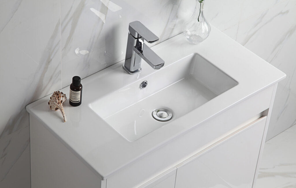 Aulic 750mm Maya Freestanding Vanity CA22-750 Ceramic Top / Right Vanity Units