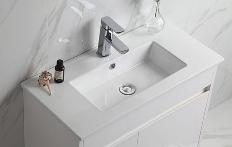 Aulic 750mm Maya Freestanding Vanity CA22-750 Ceramic Top / Right Vanity Units