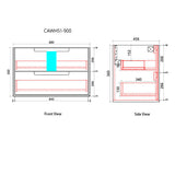 Aulic 900mm Moreno Wall Hung Vanity CAWH51-600 Vanity Units
