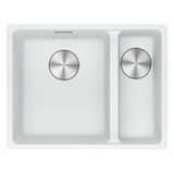 Franke Maris Granite One and a Half Bowl, 340-150mm, Flushmount, Right Hand, Polar White, MRG260SBRPW-B