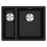 Franke Maris Granite One and a Half Bowl, 340-150mm, Flushmount, Left Hand, Onyx Sink, MRG260-34/15 SBL-B ON
