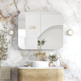 Otti SSQ9075N Newport 900x750mm Natural Oak Shaving Cabinet