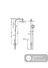 Nero Astra Rain Round Shower Set Double Hose Chrome NR281305BCH - Twin Showers