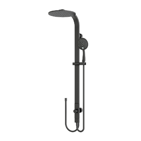 Nero Astra Rain Round Shower Set Double Hose Matte Black NR281305BMB - Twin Showers