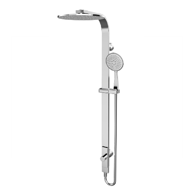 Nero Astra Rain Round Shower Set Single Hose Chrome NR281305ACH - Rail Showers