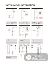 Nero Astra Rain Round Shower Set Single Hose Matte Black NR281305AMB - Twin Showers