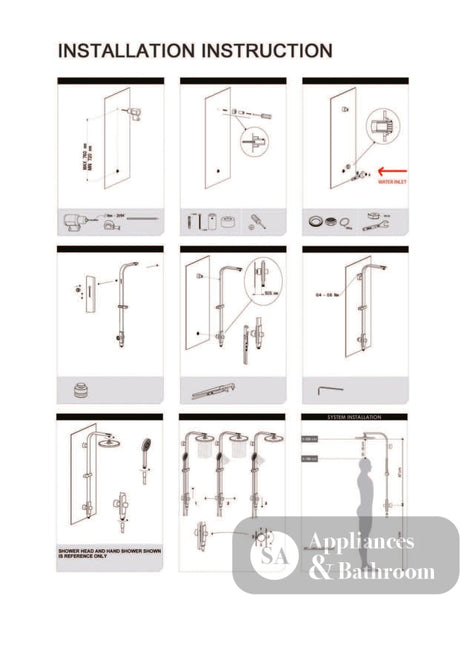 Nero Astra Rain Round Shower Set Single Hose Matte Black NR281305AMB - Twin Showers