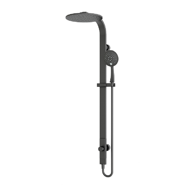 Nero Astra Rain Round Shower Set Single Hose Matte Black NR281305AMB - Twin Showers