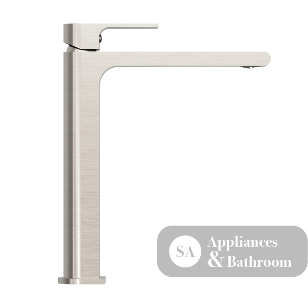 Nero Bianca Mid Tall Basin Mixer Brushed Nickel NR321501DBN - Basin Mixers