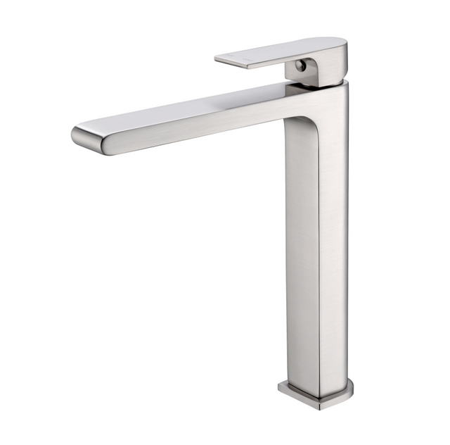 Nero Bianca Mid Tall Basin Mixer Brushed Nickel NR321501DBN - Basin Mixers