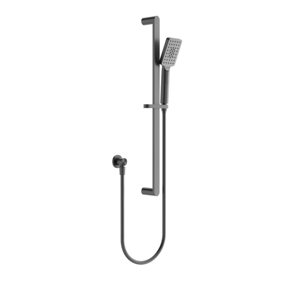 Nero Bianca Shower Rail Gun Metal NR30803GM - Rail Showers