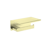 Nero Bianca Toilet Roll Holder with Phone Holder Brushed Gold NR9086ABG - TOILET ROLL HOLDERS